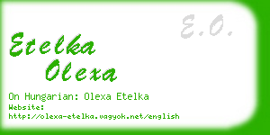 etelka olexa business card
